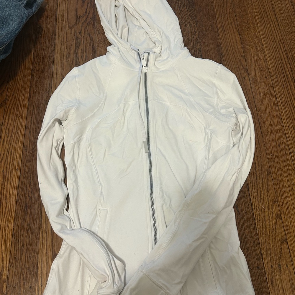 Lululemon Athletica White Hooded Utility Jacket